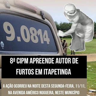 CASA CAIU! PM AGE RÁPIDO E PRENDE LADRÃO QUE ATACAVA SUPERMERCADOS DE ITAPETINGA