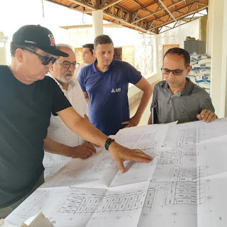 PREFEITO EDUARDO HAGGE FAZ VISTORIA E INTENSIFICA OBRAS DA CONSTRUÇÃO DO COLÉGIO DO BAIRRO VILA ÉRICA