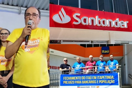 ITAPETINGA | COM UMA GESTÃO INERTE, O PREFEITO EDUARDO AINDA NÃO SE PRONUNCIOU SOBRE O FECHAMENTO DE DUAS IMPORTANTES AGÊNCIAS BANCÁRIAS NA CIDADE