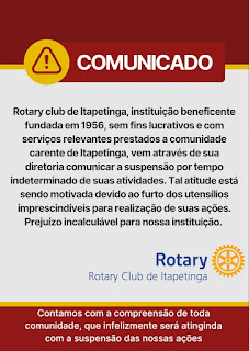 LADRÕES ROUBAM TODOS OS UTENSÍLIOS DO ROTARY CLUBE DE ITAPETINGA