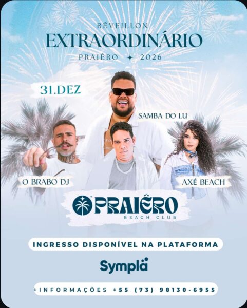 Réveillon Extraordinário Praiêro 2026 (Ilhéus, BA)