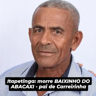 ITAPETINGA AGORA: ITAPETINGA : MORRE BAIXINHO DO ABACAXI - PAI DE CARREIRINHA