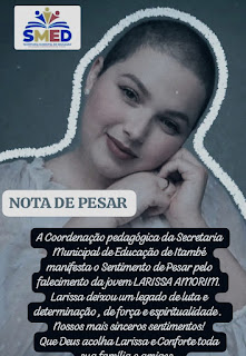MORRE A JOVEM LARISSA AMORIM, 29 ANOS