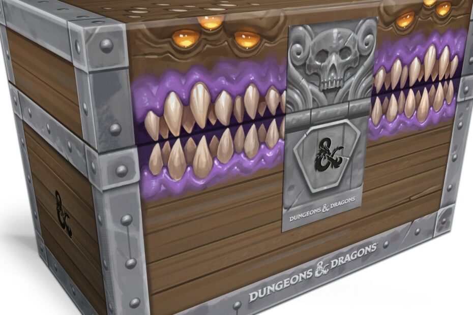 Dungeons & Dragons revela novo conjunto de cadernos Mimic Treasure Chest