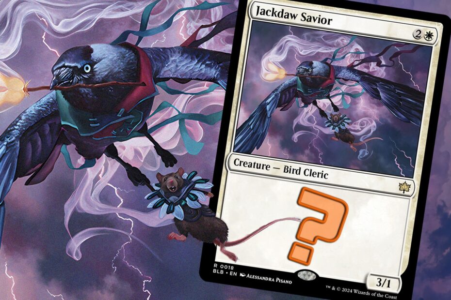 Jackdaw Savior – Spoiler exclusivo de Bloomburrow Jackdaw Savior – Spoiler exclusivo de Bloomburrow