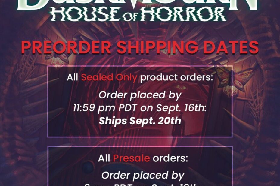Duskmourn: House of Horror – Prazos de entrega antecipada Duskmourn: House of Horror – Prazos de entrega antecipada