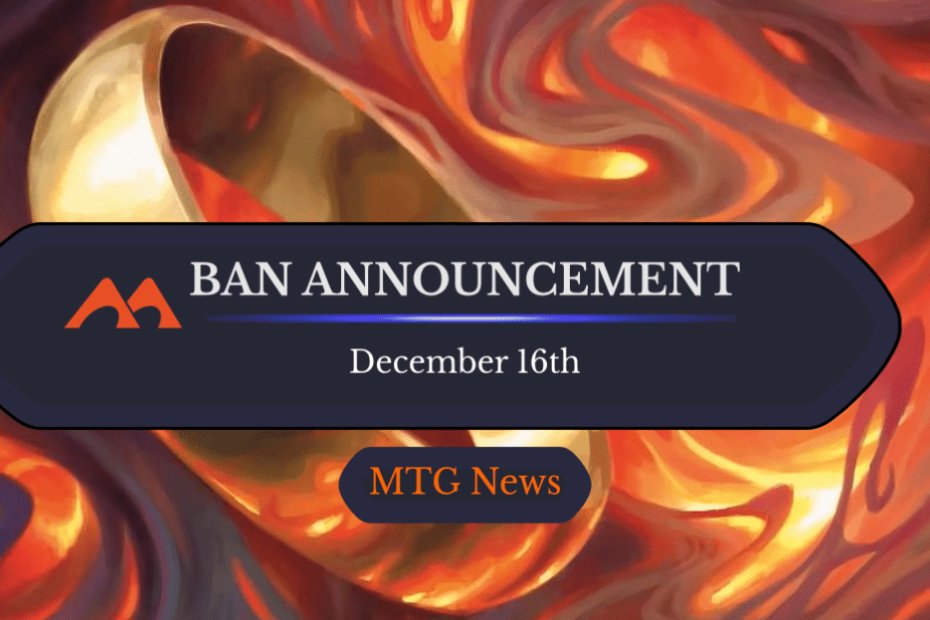 Anúncio de proibição de MTG proíbe os cartões modernos The One Ring e UNBANS!