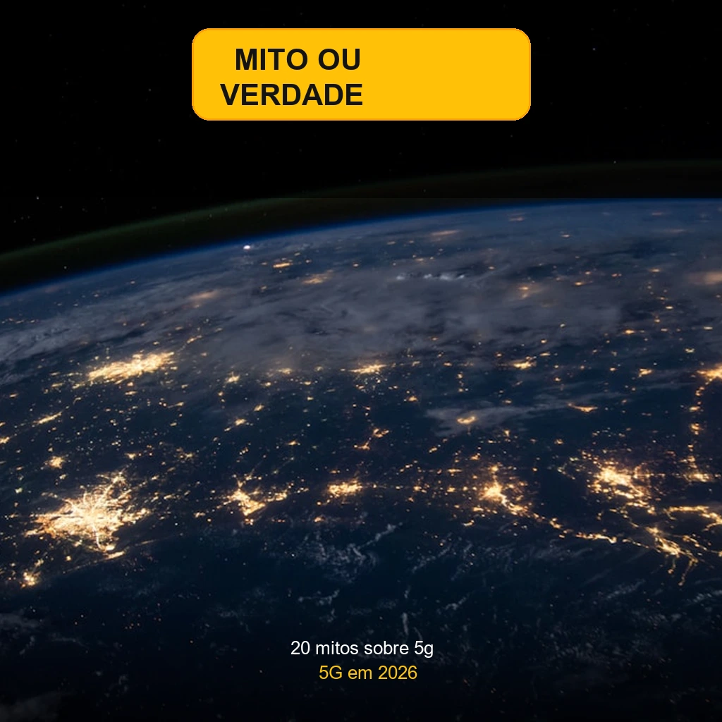 Badge Mito ou Verdade - 20 mitos sobre o 5G em 2026 - Novatopnet