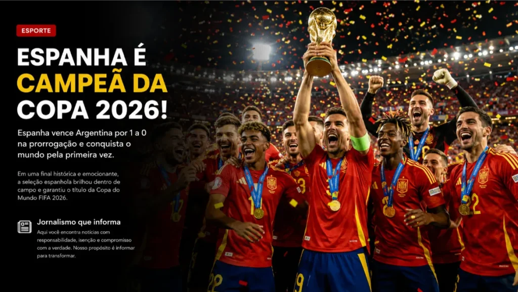 Espanha campeã mundial de 2026: final, despedida do brasil e destaques