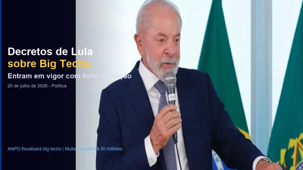 Decretos de lula sobre big techs entram em vigor com forte oposição