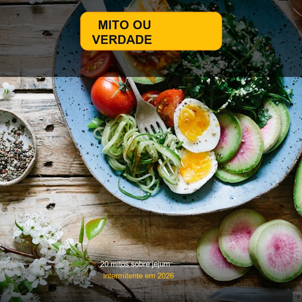 Badge Mito ou Verdade - 20 mitos sobre jejum intermitente em 2026 - Novatopnet