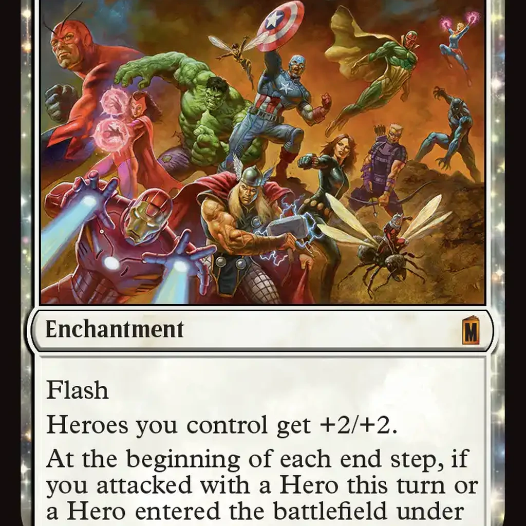 Carta Avengers Assemble do set Magic The Gathering Marvel Super Heroes - magica dos Vingadores