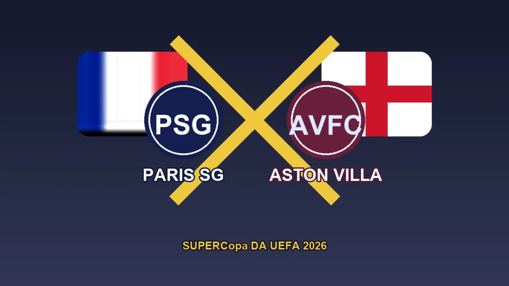 Supercopa uefa 2026: psg x aston villa hoje às 16h em salzburgo; veja onde assistir